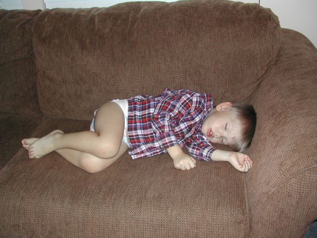 Ryan taking a rare nap on the couch