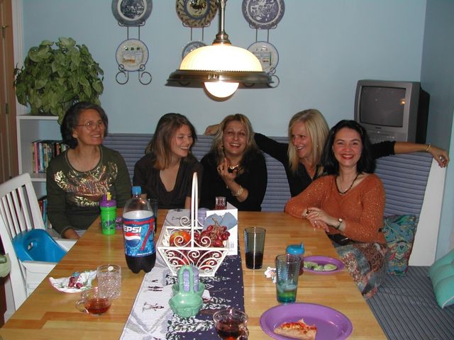 Gina, Dani, Jeny, Jennifer, and Cristina celebrating Dani's birthday