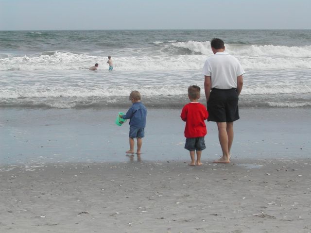 Matt, Kevin, and Ryan on the beach in Atlantic City, NJ