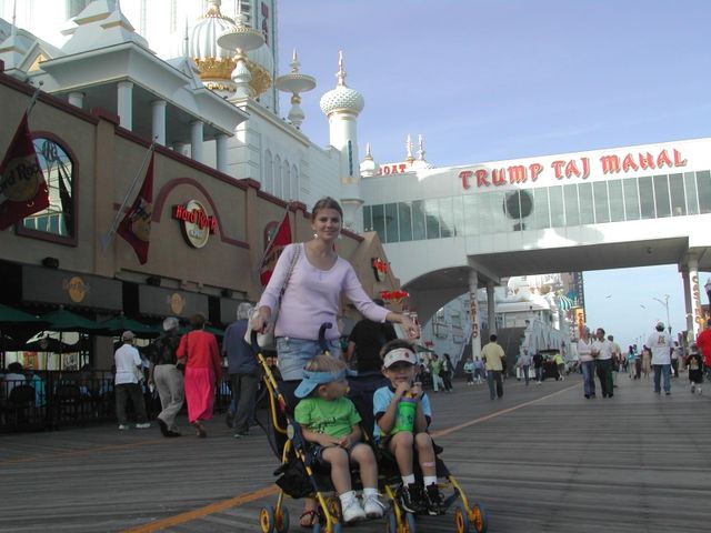 Dani, Kevin, and Ryan on the boardwalk in Atlantic City, NJ