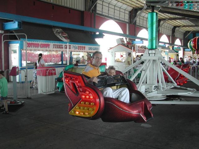 Matt and Kevin on a ride in Ocean City, NJ