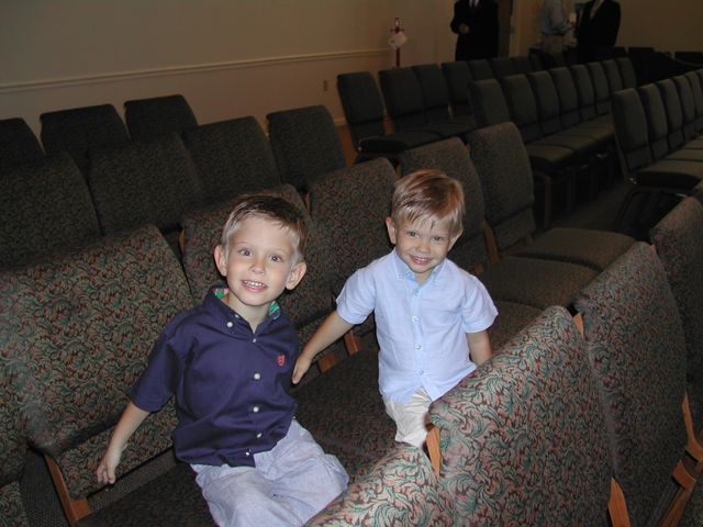 Kevin and Ryan in church after Satish Raj's wedding
