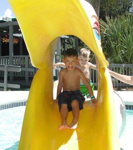 Kevin and Ryan at the water park in Hilton Head, SC